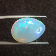 Natural Ethiopian opal 21x14.5mm pear cabochon 14.4 cts natural opal full of fire for jewelry making